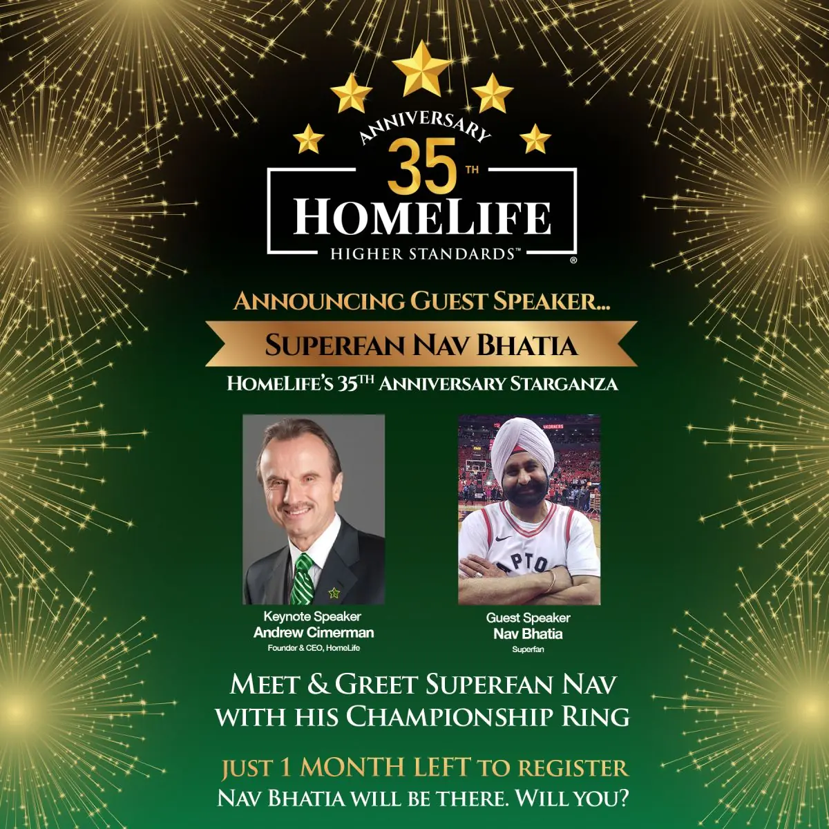Announcing Guest Speaker Superfan Nav Bhatia at HomeLife 35th Anniversary STARGANZA